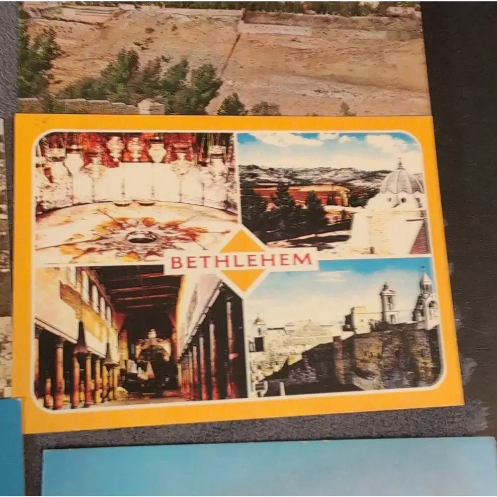 Vintage Jerusalem Postcard Lot Israel Holy Land Bethlehem